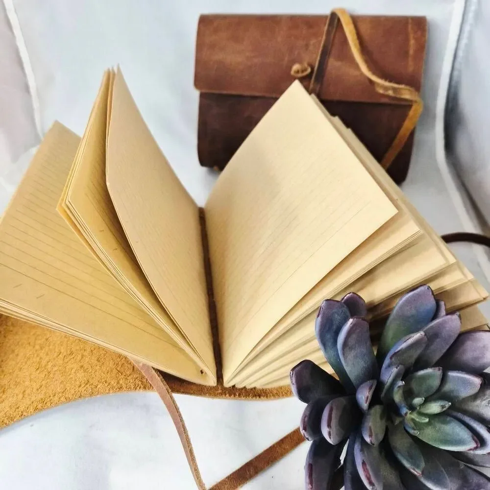 Leather journals many items